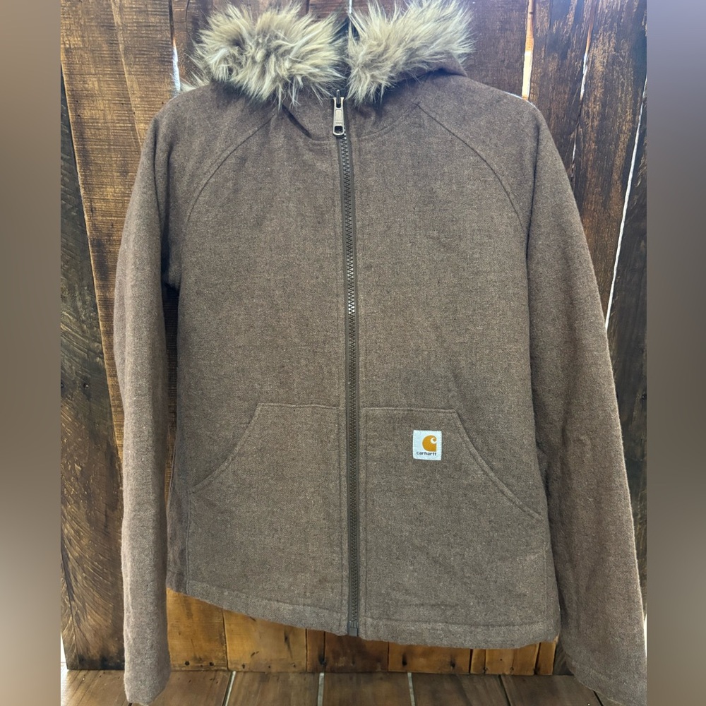 Women’s Carhartt Wool Jacket w/ Fur Lined Hood